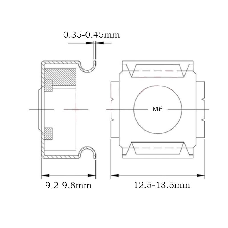 sotoolstop Store M6 Cage Nuts, Stainless Steel 18-8 (304) M6-1.0 Cage Nuts, Pack of 20 - Image 4